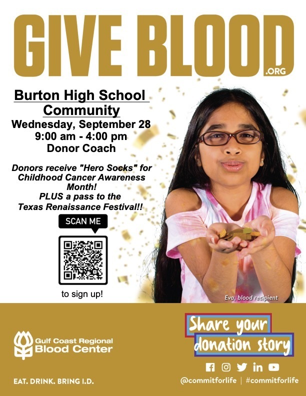 Blood Drive - Wednesday Sept 28 - Mobile Unit Use the link to sign up: https://www.commitforlife.org/donor/schedules/drive_schedule/334834