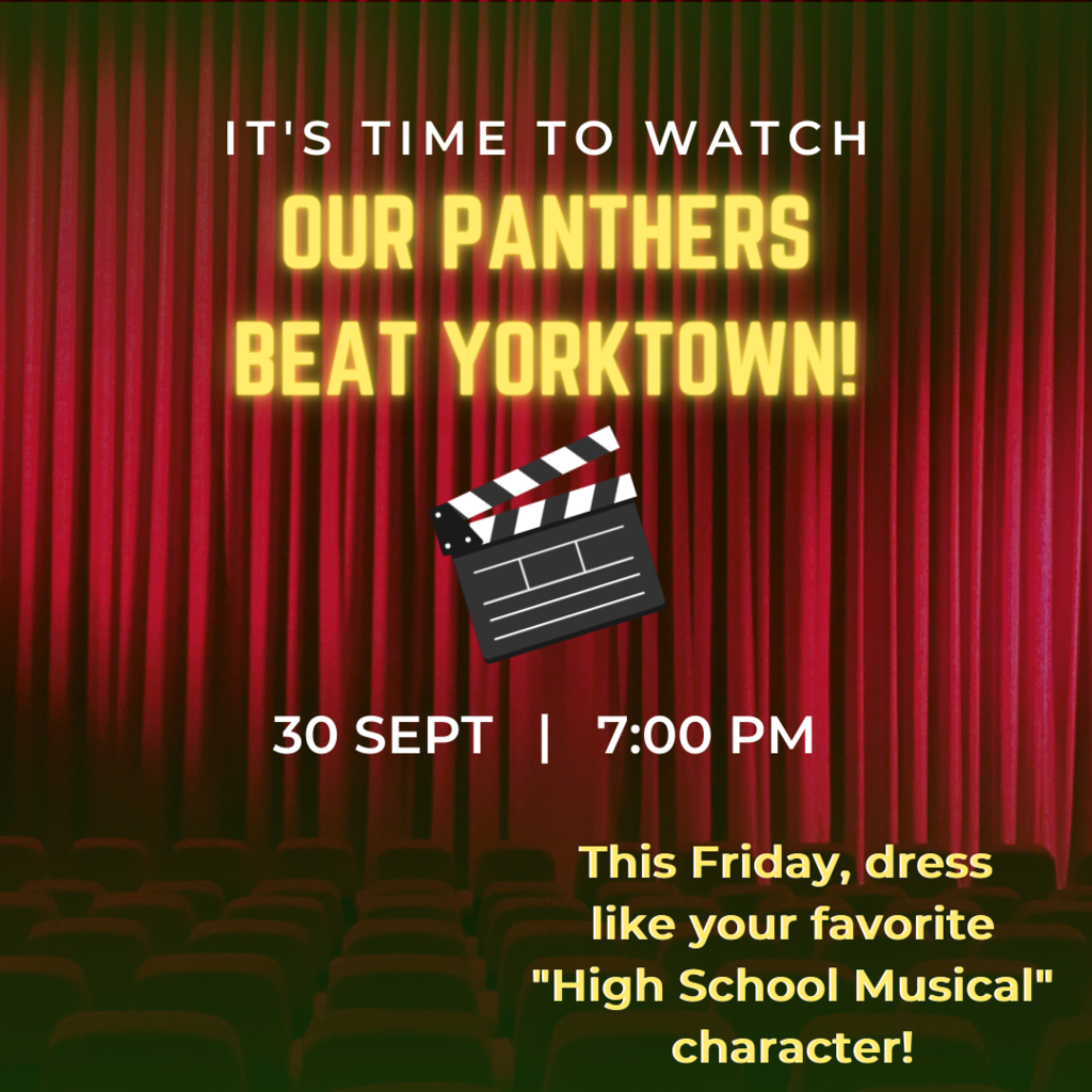 This Friday, dress  like your favorite "High School Musical" character!