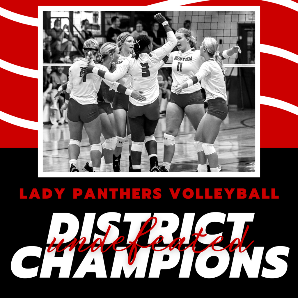 District champions Lady Panthers Volleyball undefeated