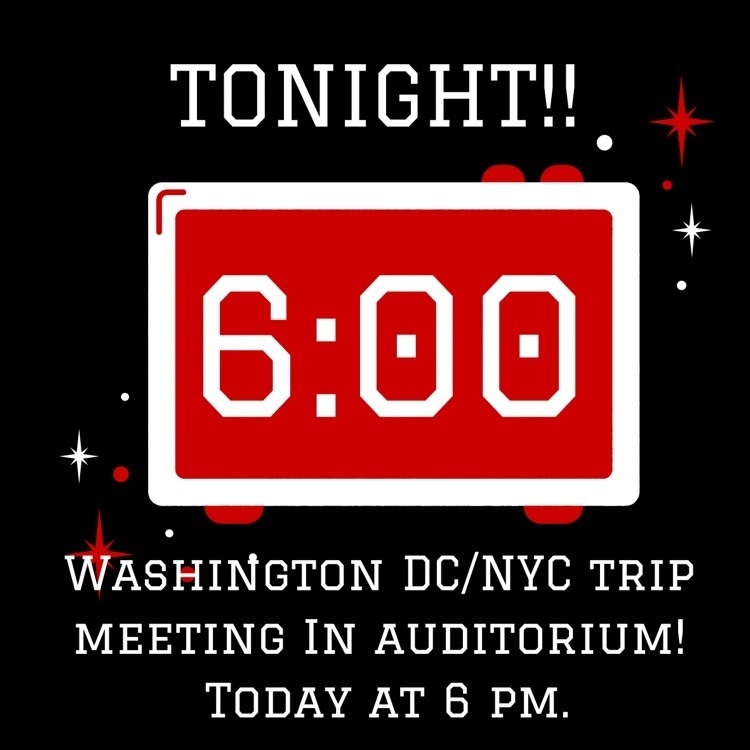 reminder: meeting at 6:00 pm tonight for dc/nyc trip
